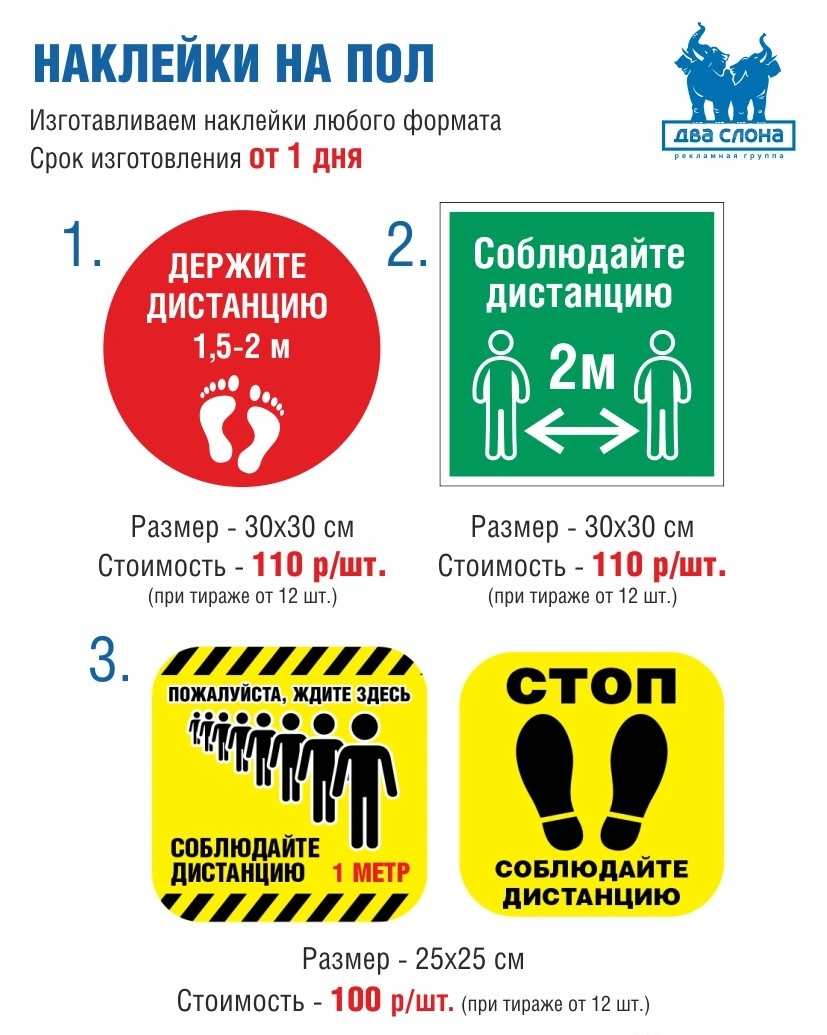 Наклейки на пол